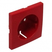 EFAPEL Лицевая панель для розетки 2к+з с защитными шторками, красная